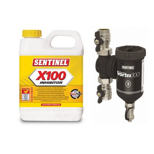 SENTINEL Protection Pack (Vortex 300 mágneses iszapleválasztó 3/4" + X100 1L-es inhibitor)